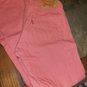 Levi's 501 Light Coral Denim Jeans